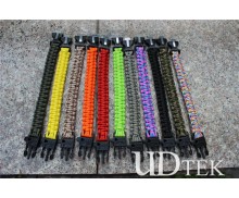 Survival chain parachute cord Seven Core withwhistle and fire starter just bracelet UD06019 